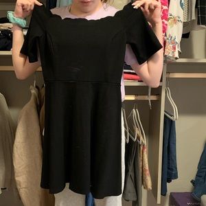 Scalloped Off the shoulder dress